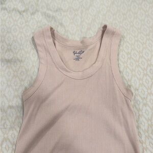 Brandy Melville Light Pink Ribbed Tank Top
